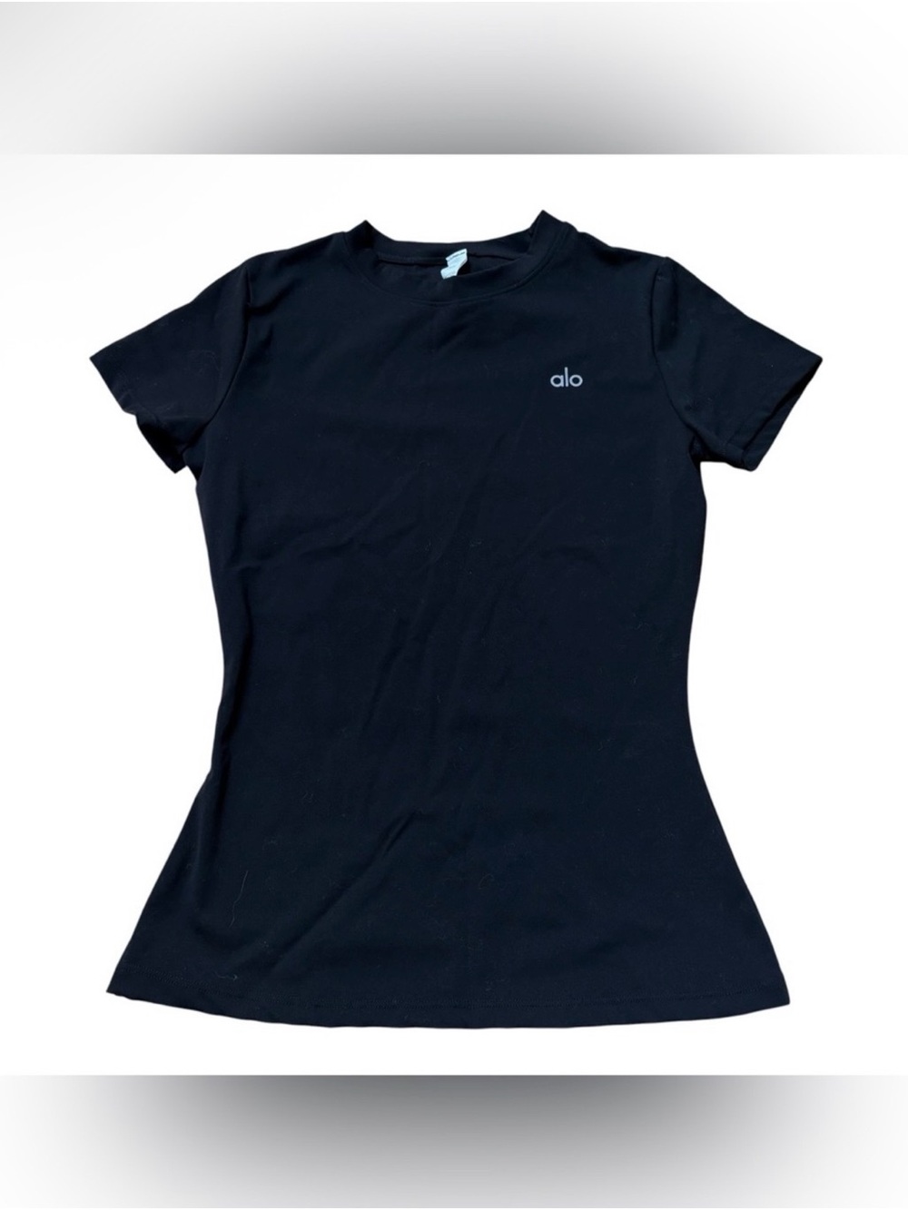 ALO Yoga Black Short Sleeve Crewneck Tee